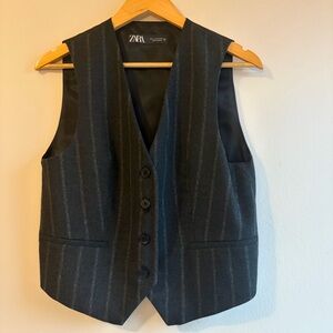 Zara Charcoal Textured Vest